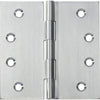 Hinge Fixed Pin Satin Chrome H100xW100xT3mm in Satin Chrome