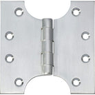 Tradco Shutter Parliament Hinge Satin Chrome H100xW100xT4mm in Satin Chrome