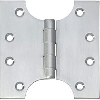 Tradco Shutter Parliament Hinge Satin Chrome H100xW100xT4mm in Satin Chrome