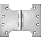 Tradco Shutter Parliament Hinge Satin Chrome H100xW125xT4mm in Satin Chrome