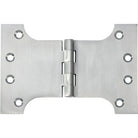 Tradco Shutter Parliament Hinge Satin Chrome H100xW150xT4mm in Satin Chrome