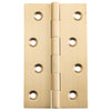 Hinge Fixed Pin Satin Brass H100xW60xT2.5mm in Satin Brass