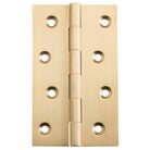 Tradco fixed pin hinge showing metal pin and hinge plates, ideal for doors and furniture.