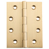Hinge Fixed Pin Satin Brass H100xW75xT3mm in Satin Brass