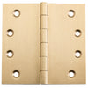 Hinge Fixed Pin Satin Brass H100xW100xT3mm in Satin Brass