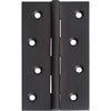 Hinge Fixed Pin Matt Black H100xW60xT2.5mm in Matt Black