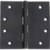 Hinge Fixed Pin Matt Black H100xW100xT3mm in Matt Black