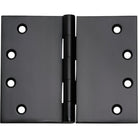 Tradco broad butt hinge showing metal construction and mounting holes for door and cabinet installation