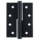 Tradco lift-off hinge for left hand doors, showcasing a durable metal hinge with mounting plates and pivot pin.