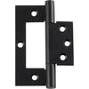 Hinge Hirline Matt Black H100xW49xT2.5mm in Matt Black