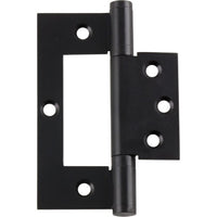 Tradco Hirline hinge with durable metal construction, showcasing its sleek design and sturdy mounting.