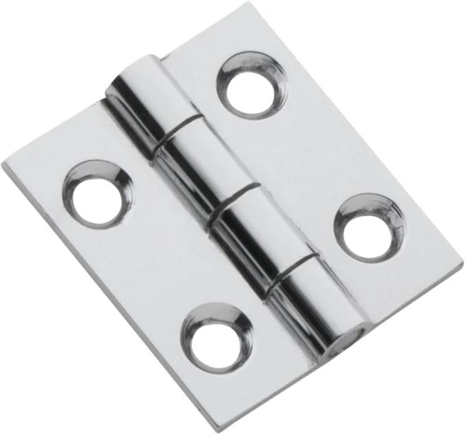 Cabinet Hinge Fixed Pin Chrome Plated H25xW22mm in Chrome Plated