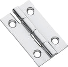 Cabinet Hinge Fixed Pin Chrome Plated H38xW22mm in Chrome Plated