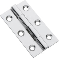 Cabinet Hinge Fixed Pin Chrome Plated H50xW28mm in Chrome Plated