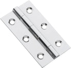 Cabinet Hinge Fixed Pin Chrome Plated H63xW35mm in Chrome Plated