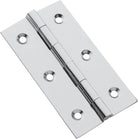 Cabinet Hinge Fixed Pin Chrome Plated H76xW41mm in Chrome Plated