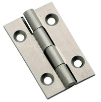 Cabinet Hinge Fixed Pin Satin Chrome H38xW22mm in Satin Chrome