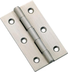 Cabinet Hinge Fixed Pin Satin Chrome H63xW35mm in Satin Chrome
