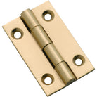 Cabinet Hinge Fixed Pin Polished Brass H38xW22mm in Polished Brass