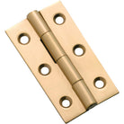 Cabinet Hinge Fixed Pin Polished Brass H50xW28mm in Polished Brass