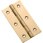 Cabinet Hinge Fixed Pin Polished Brass H76xW41mm in Polished Brass