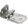 Cabinet Hinge Sheet Brass Square Offset Satin Nickel H30xW50mm in Satin Nickel
