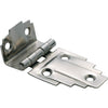 Cabinet Hinge Sheet Brass Deco Offset Satin Nickel H32xW63mm in Satin Nickel
