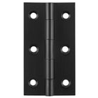 Cabinet Hinge Fixed Pin Matt Black H63xW35mm in Matt Black