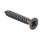 Solid brass hinge screws by Tradco, 25mm L25mm, 8 gauge, designed for durable door and furniture installations.