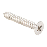 Screw Hinge Packet 50 Polished Nickel L32mm 10 Gauge in Polished Nickel