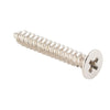Screw Hinge Packet 50 Satin Nickel L32mm 10 Gauge in Satin Nickel