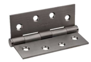 Graphite Nickel Butt Hinge, Fixed Pin - 100 x 75 x 2.5mm in Graphite Nickel