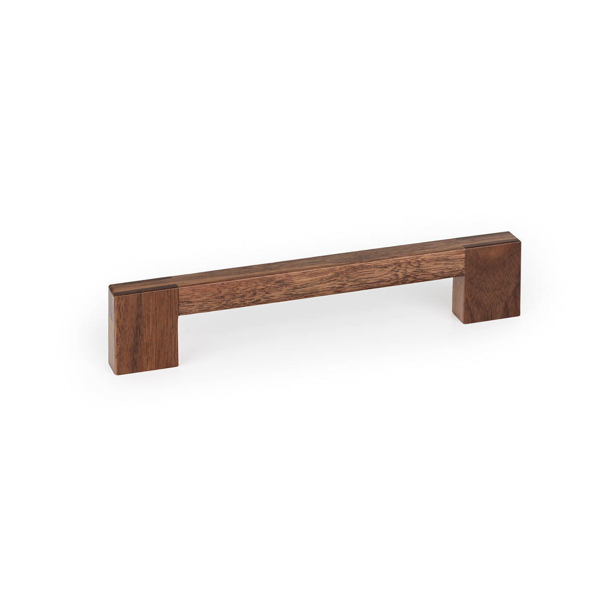 Momo HAKO timber cabinet pull handle in wood finish, featuring sleek modern design for kitchen or furniture drawers
