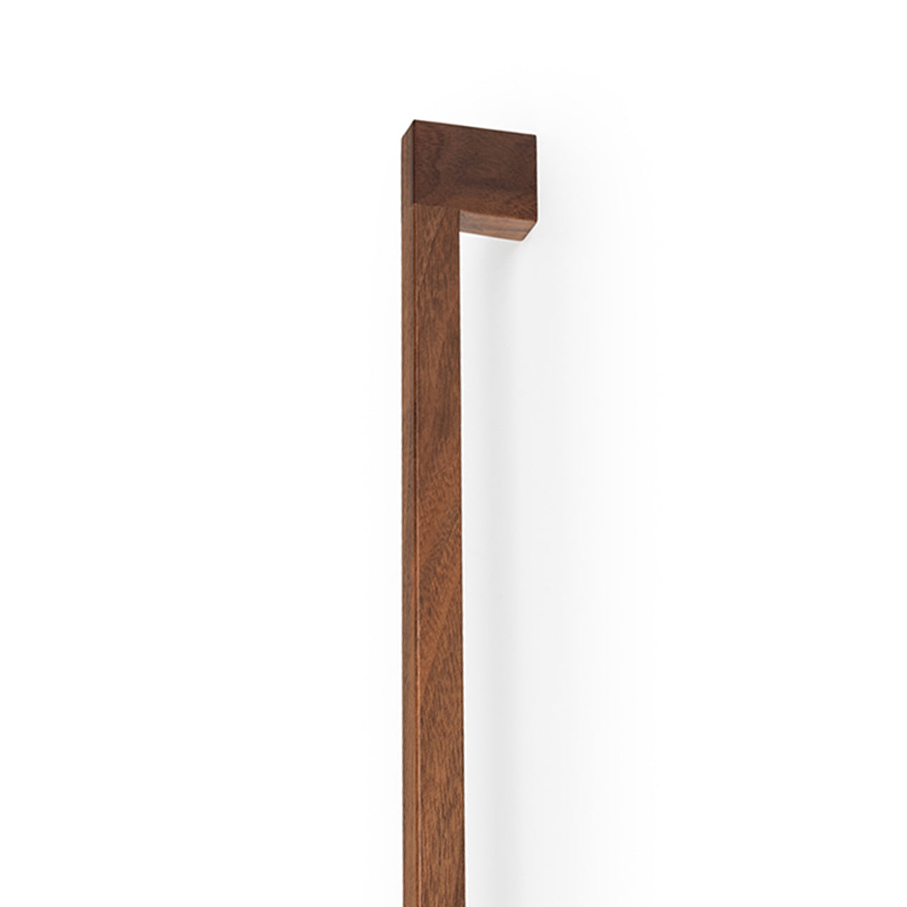Momo HAKO Big D Timber Cabinet Pull Handle in walnut wood finish, showing the sleek D-shaped design for cabinet doors
