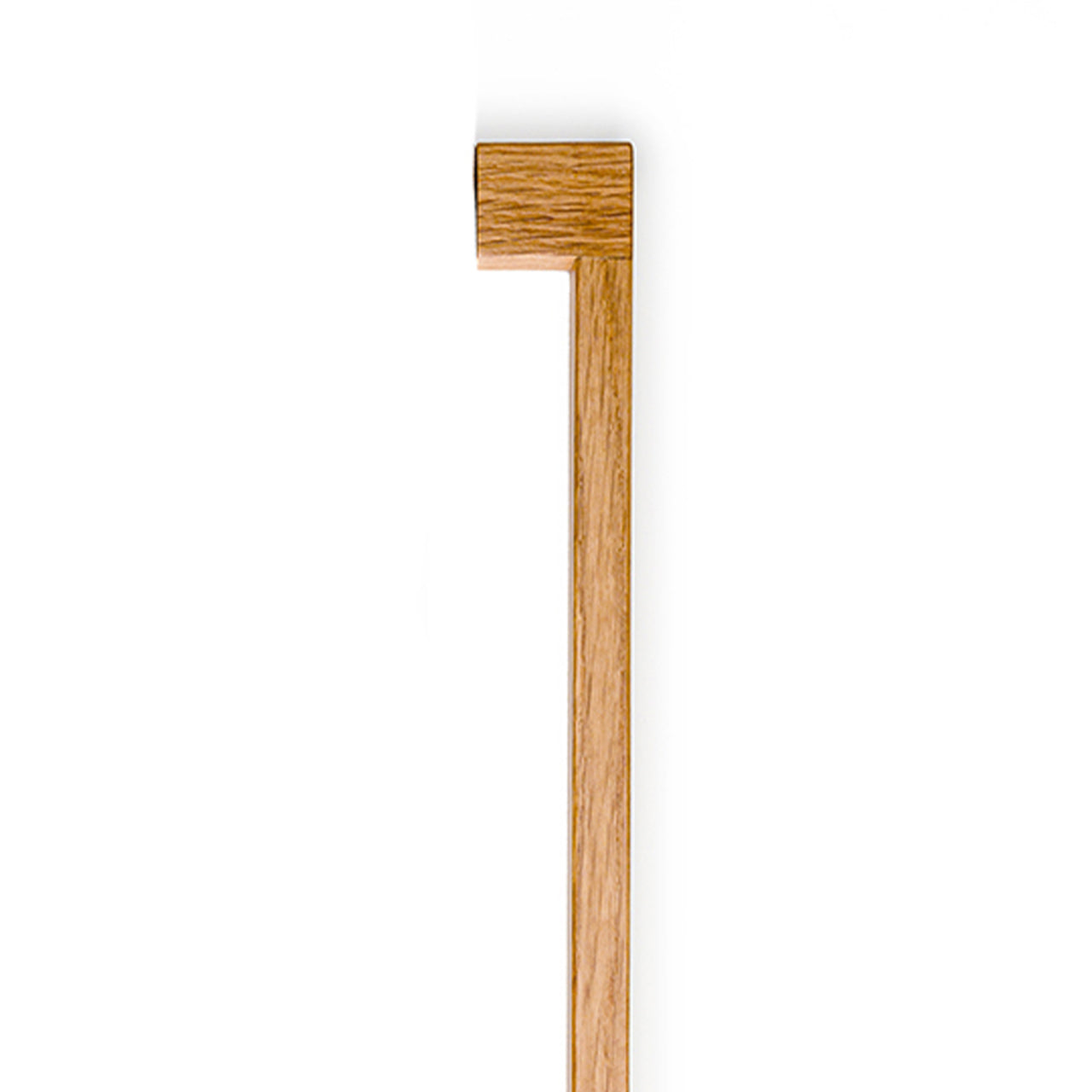 Momo HAKO Big D Timber Cabinet Pull Handle in oak finish, featuring a sturdy D-shaped design for kitchen or furniture drawers.