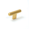 HENDRIX T KNOB 60MM BRUSHED SATIN BRASS in Brushed Satin Brass