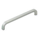 Momo TRENTO cabinet pull handle in brushed nickel finish, featuring sleek modern design and ergonomic grip for kitchen or furniture.