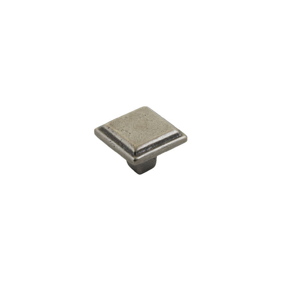 WINDSOR 34MM SQUARE KNOB PEWTER in Pewter