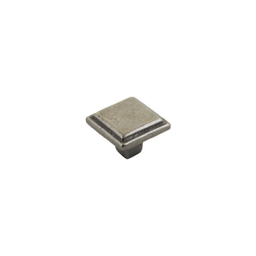 WINDSOR 34MM SQUARE KNOB PEWTER in Pewter