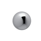 N2LOK Uovo door knob in polished chrome finish with sleek, modern design and round shape, mounted on a door.