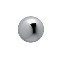 N2LOK Uovo door knob in polished chrome finish with sleek, modern design and round shape, mounted on a door.