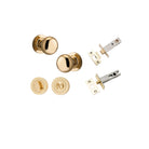 Door Knob Cambridge Round Rose Concealed Fix Polished Brass D54xP67mm BP58mm Privacy Kit, Tube Latch Split Cam 'T' Striker Polished Brass Backset 60mm, Privacy Bolt Round Bolt Polished Brass Backset 60mm, Privacy Turn Oval Concealed Fix Round D52x… in Pol