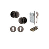 Door Knob Cambridge Round Rose Concealed Fix Signature Brass D54xP67mm BP58mm Entrance Kit, Mortice Lock Euro Signature Brass CTC85mm Backset 60mm, Euro Cylinder Dual Function 5 Pin Signature Brass L65mm KA1, Escutcheon Euro Concealed Fix Round Pai… in Si