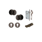 Door Knob Cambridge Round Rose Concealed Fix Signature Brass D54xP67mm BP58mm Entrance Kit, Mortice Lock Euro Signature Brass CTC85mm Backset 60mm, Euro Cylinder Key Thumb 6 Pin Signature Brass L70mm KA1, Escutcheon Euro Concealed Fix Round Pair S… in Sig