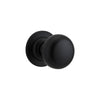 Door Knob Cambridge Round Rose Concealed Fix Matt Black D54xP67mm BP58mm in Matt Black