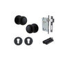 Door Knob Cambridge Round Rose Concealed Fix Matt Black D54xP67mm BP58mm Entrance Kit, Mortice Lock Euro Matt Black CTC85mm Backset 60mm, Euro Cylinder Dual Function 5 Pin Matt Black L65mm KA1, Escutcheon Euro Concealed Fix Round Pair Matt Black D… in Mat