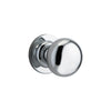 Door Knob Cambridge Round Rose Concealed Fix Polished Chrome D54xP67mm BP58mm in Polished Chrome