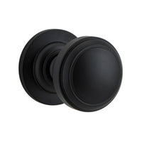 Door Knob Paddington Round Rose Concealed Fix Matt Black D54xP68mm BP58mm in Matt Black