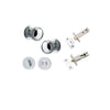 Door Knob Paddington Round Rose Concealed Fix Polished Chrome D54xP68mm BP58mm Privacy Kit, Tube Latch Split Cam 'T' Striker Polished Chrome Backset 60mm, Privacy Bolt Round Bolt Polished Chrome Backset 60mm, Privacy Turn Oval Concealed Fix Round … in Pol