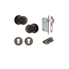 Door Knob Guildford Round Rose Concealed Fix Signature Brass D52xP78mm BP60mm Entrance Kit, Mortice Lock Euro Signature Brass CTC85mm Backset 60mm, Euro Cylinder Dual Function 5 Pin Signature Brass L65mm KA1, Escutcheon Euro Concealed Fix Round Pai… in Signature Brass